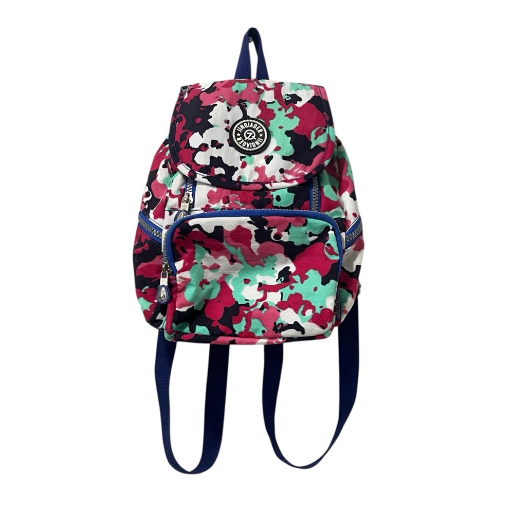 Jinqiaoer mini backpack Multicolored Pink Green White Zippers Great Shape